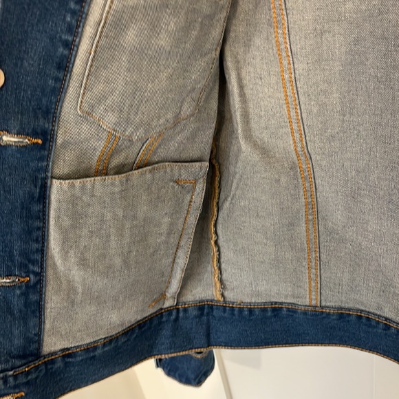 NWT Kate Spade trucker style denim jean jacket in indigo blue. - Picture 6 of 7